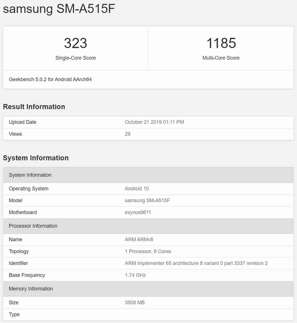 Samsung Galaxy A51 Samsung Galaxy A51
