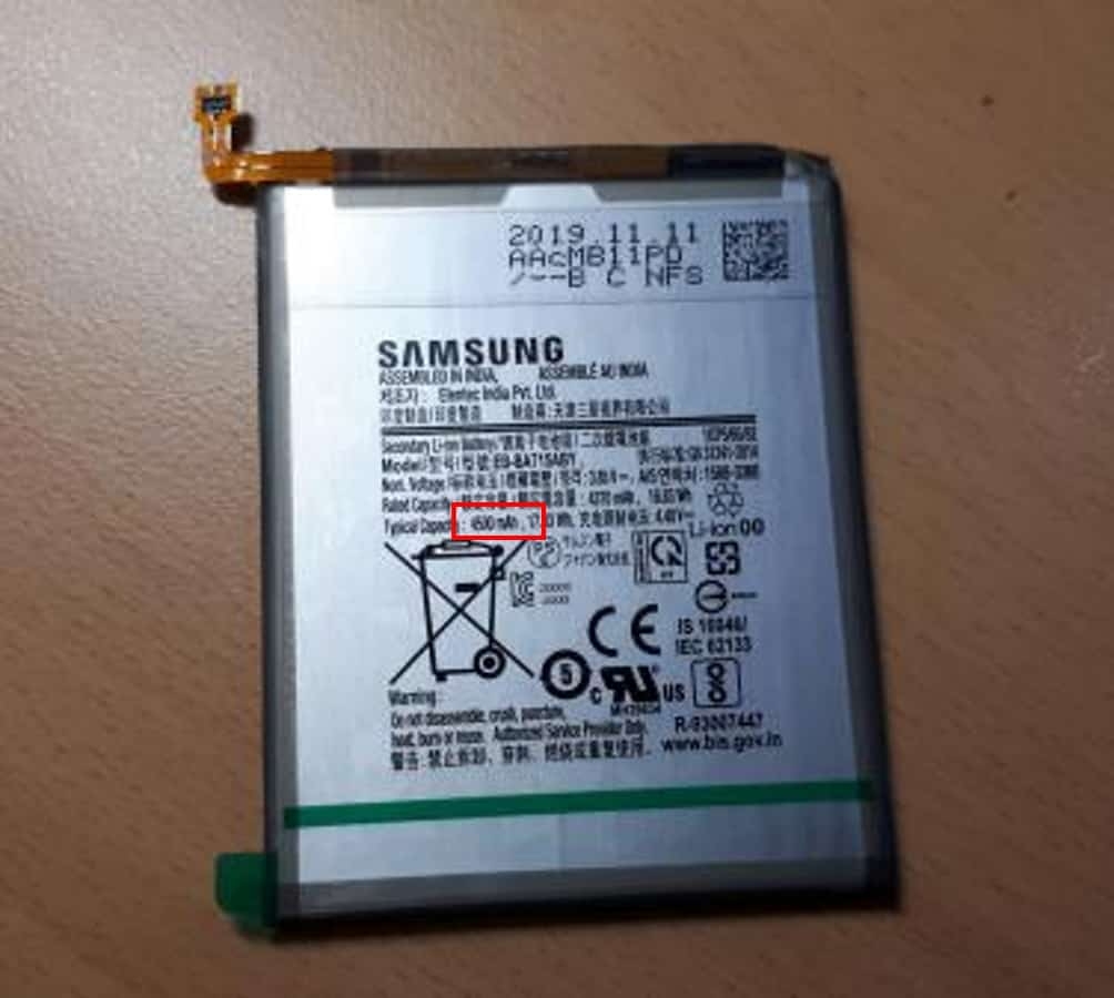 Galaxy A71 được xác nhận sẽ có dung lượng pin 4.500 mAh 1
