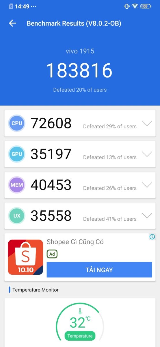 Hiệu năng đáng nể của vivo Y19