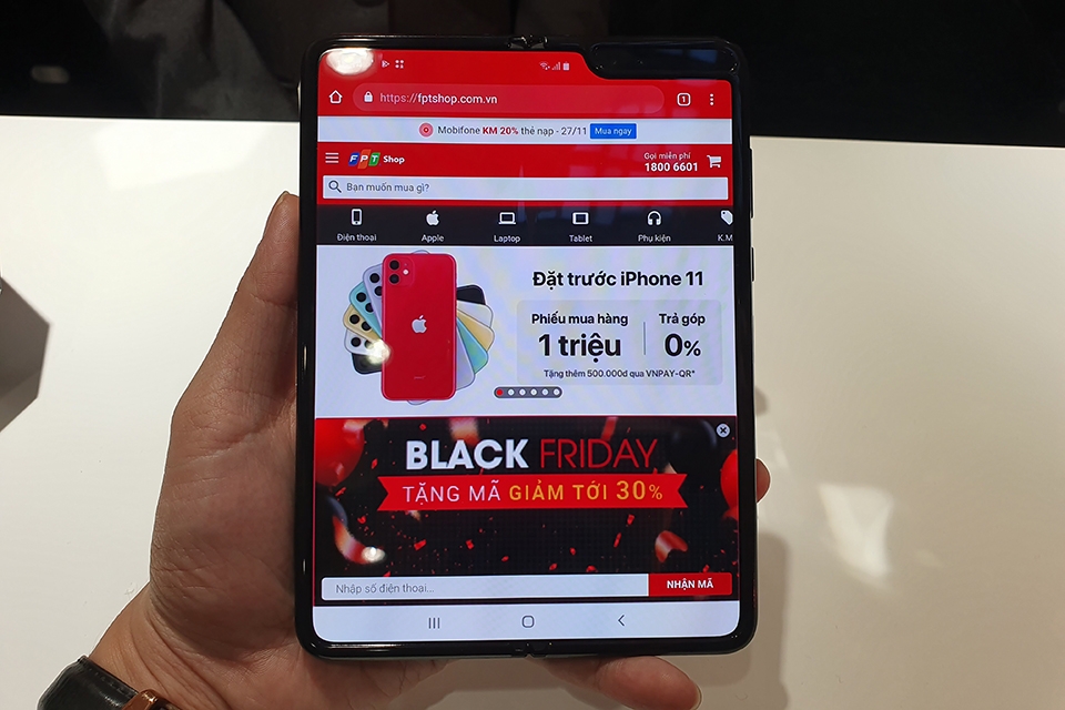 Samsung ra mắt điện thoại màn hình gập Galaxy Fold tại Việt Nam