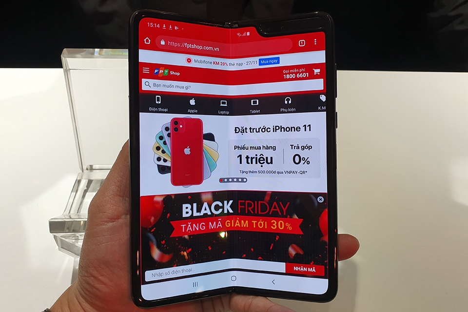 Samsung ra mắt điện thoại màn hình gập Galaxy Fold tại Việt Nam