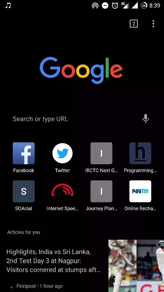 Bật chế độ ban đêm cho Chrome trên Android