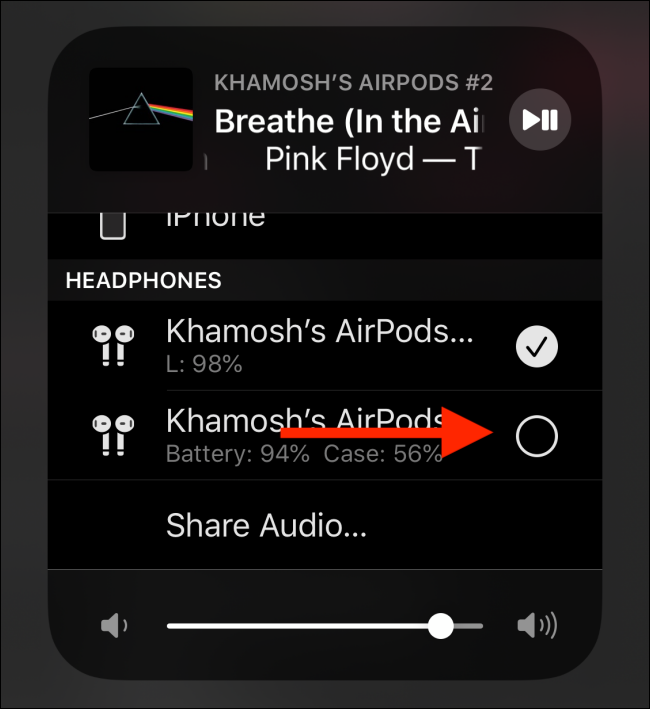 apple audio sharing