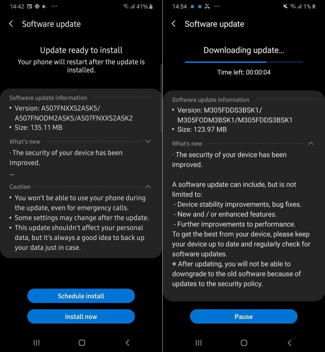 Galaxy A50s và Galaxy M30 nhận bản vá bảo mật tháng 11/2019