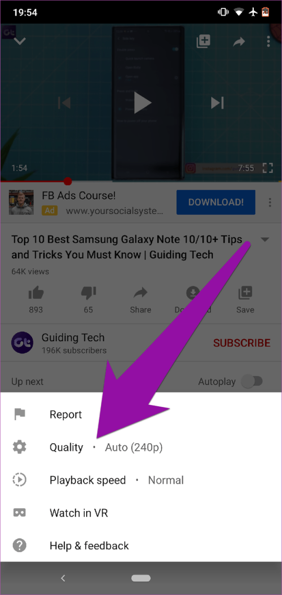 cách để bớt ngốn dung lượng mạng khi dùng Youtube