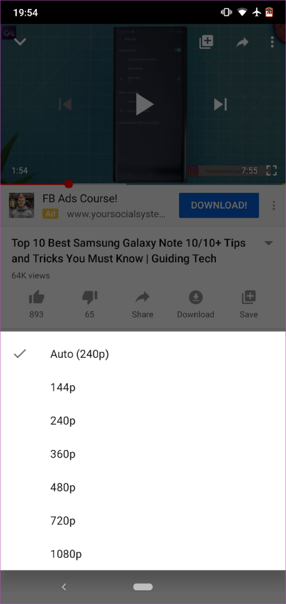 cách để bớt ngốn dung lượng mạng khi dùng Youtube