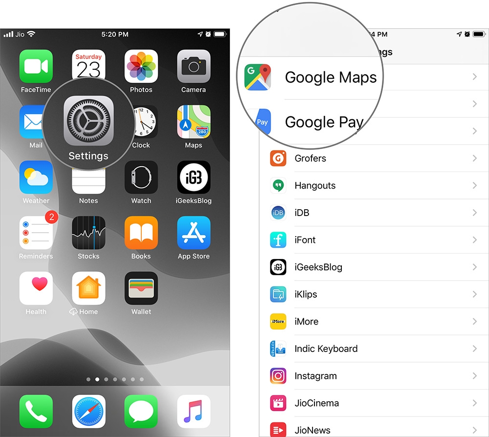 sửa lỗi Google Maps không hoạt động trên iPhone/iPad