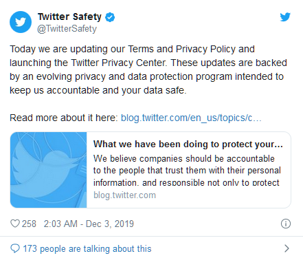 Twitter sẽ thay đổi bảo mật trên toàn cầu vào năm 2020