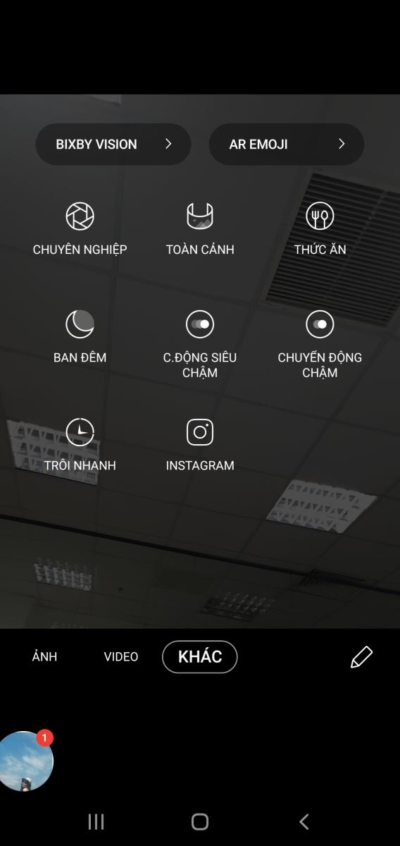 Giao diện camera mới