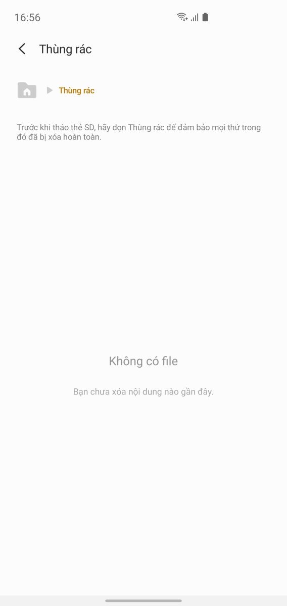 Tính năng thùng rác