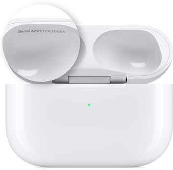 tìm số seri của airpods pro