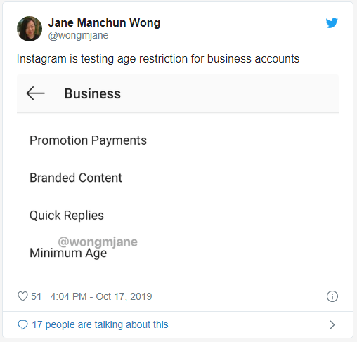 instagram giới hạn độ tuổi người dùng