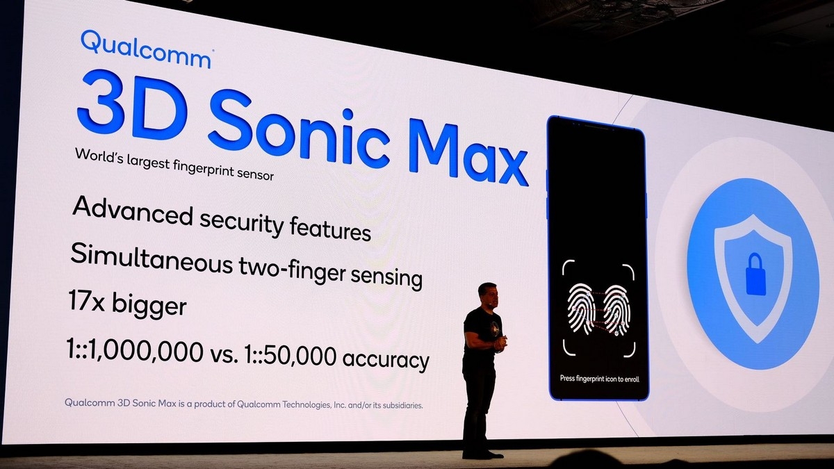 Cảm biến vân tay siêu âm thế hệ thứ hai Qualcomm 3D Sonic Max