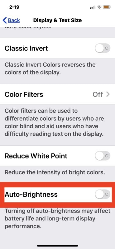 Tắt tự đồng điều chỉnh độ sáng màn hình iPhone và iPad 5 Tắt tự đồng điều chỉnh độ sáng màn hình iPhone và iPad 5
