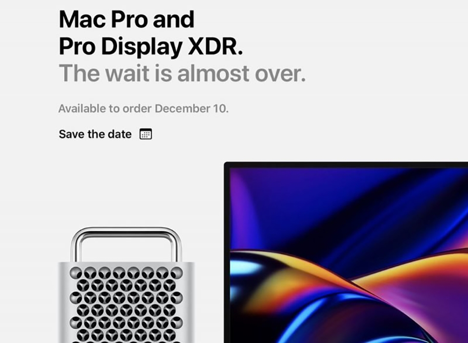 Mac Pro 2019 và Pro Display XDR sẽ lên kệ vào ngày 10/12