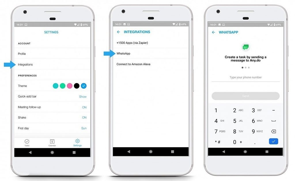 WhatsApp tích hợp Any.do, tính năng tạo nhắc nhở công việc