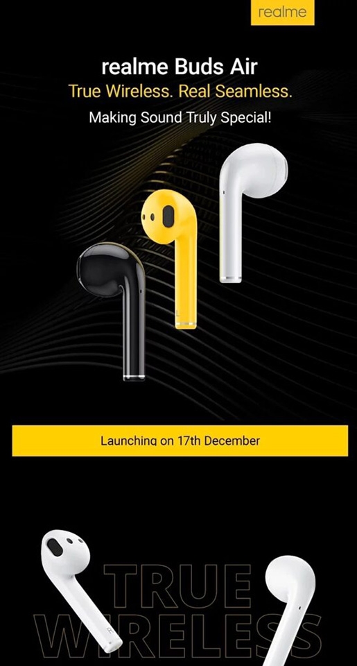 Realme Buds Air ra mắt ngày 17/12