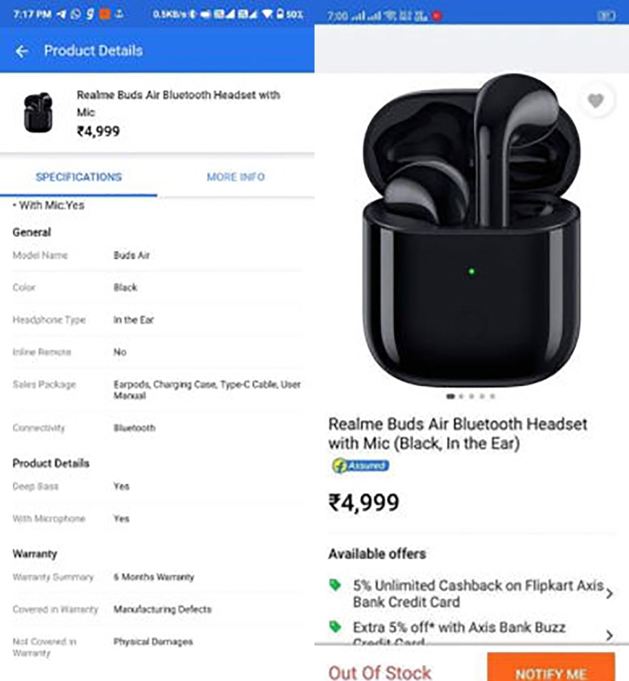 Rò rỉ giá bán Realme Buds Air (ảnh 1) Rò rỉ giá bán Realme Buds Air (ảnh 1)
