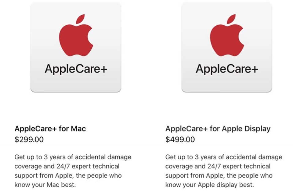 Gói bảo hành mở rộng AppCare+ cho Mac Pro 2019 và Pro Display XDR