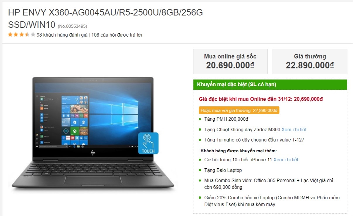 HP Envy X360 AMD Ryzen 01