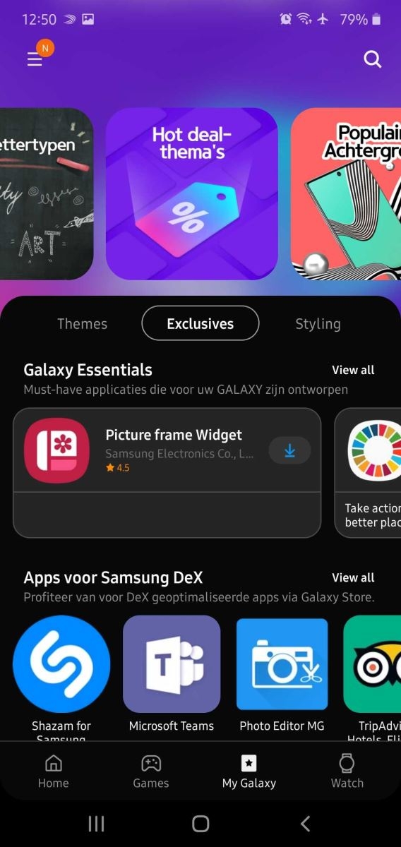 Samsung cập nhật One UI mới và chế độ Dark Mode cho app Galaxy Store