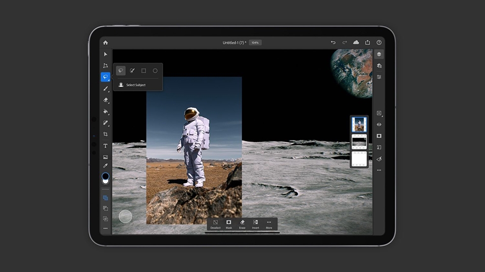 Adobe mang tính năng chọn chủ đề lên Photoshop cho iPad (ảnh 1)