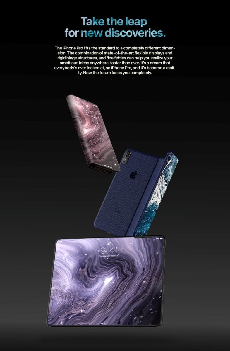 Concept iPhone Pro màn hình gập đẹp chưa từng có 3