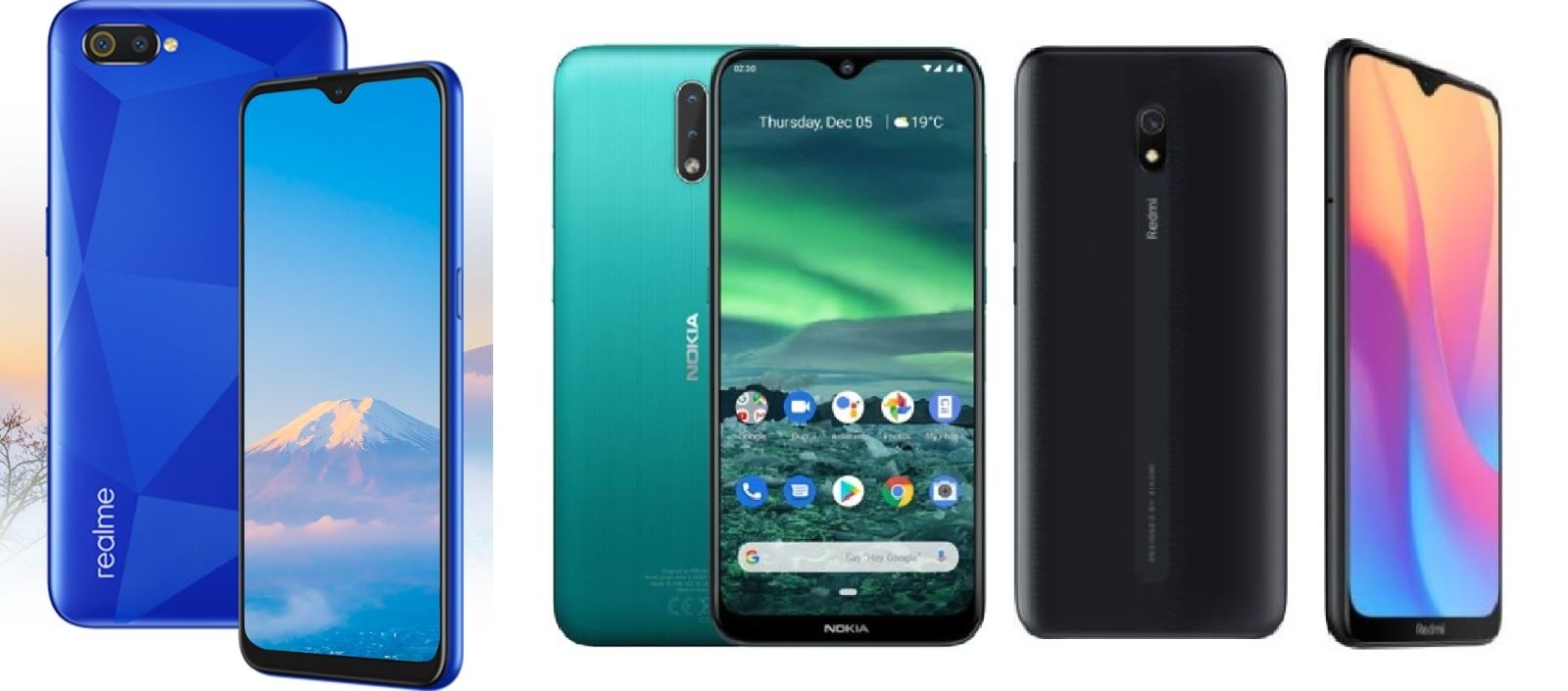 Redmi 8A, Realme C2 2020 và Nokia 2.3