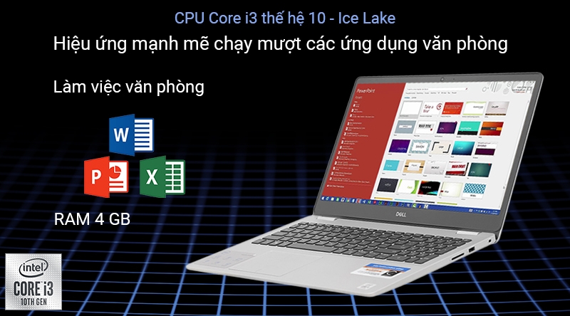Dell Inspiron N5593 trang bị Intel thế hệ 10