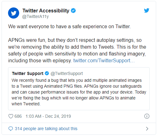 twitter cấm ảnh động