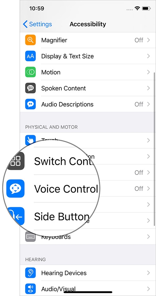 voice control iphone