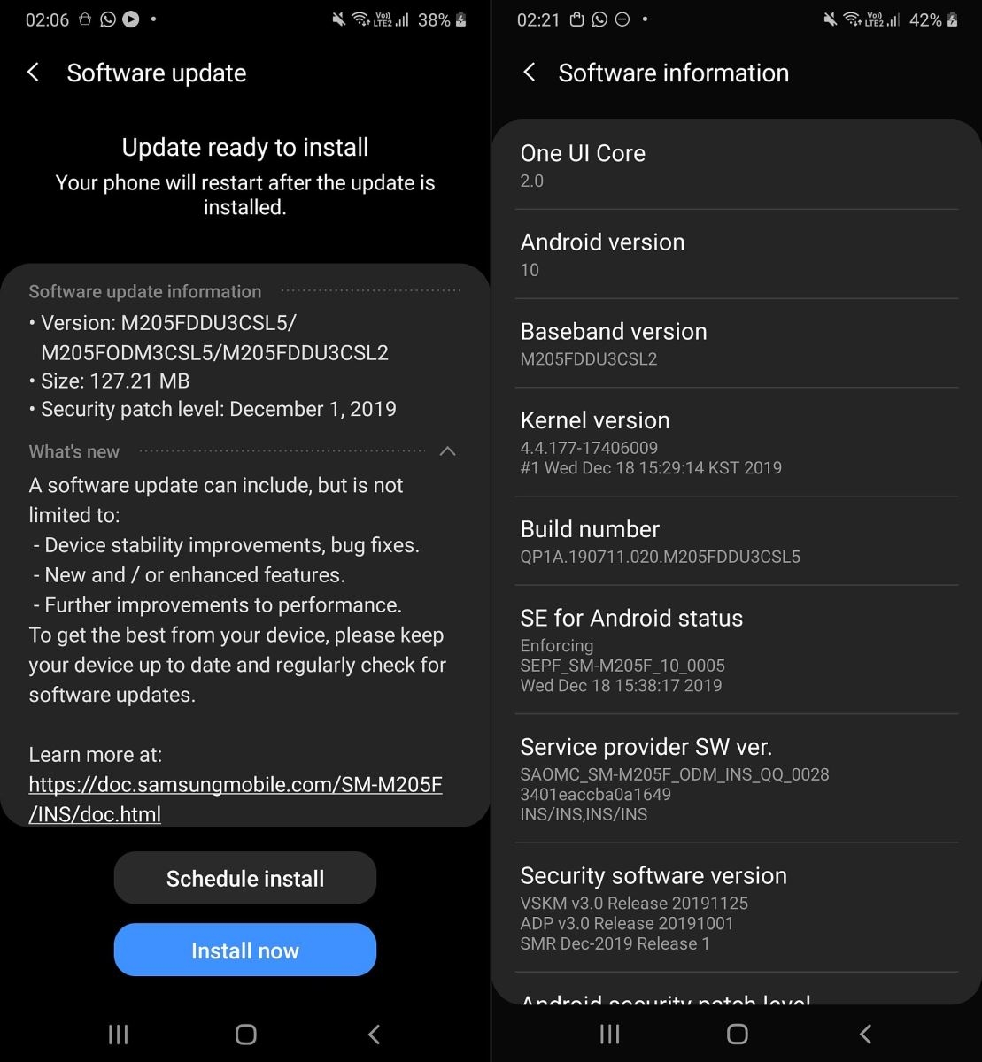 Samsung tung bản update Android 10 thứ hai cho Galaxy M20