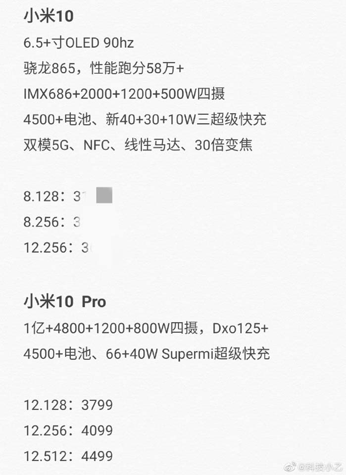 Thông số kỹ thuật và giá bán của Xiaomi Mi 10 và Mi 10 Pro (ảnh 1)