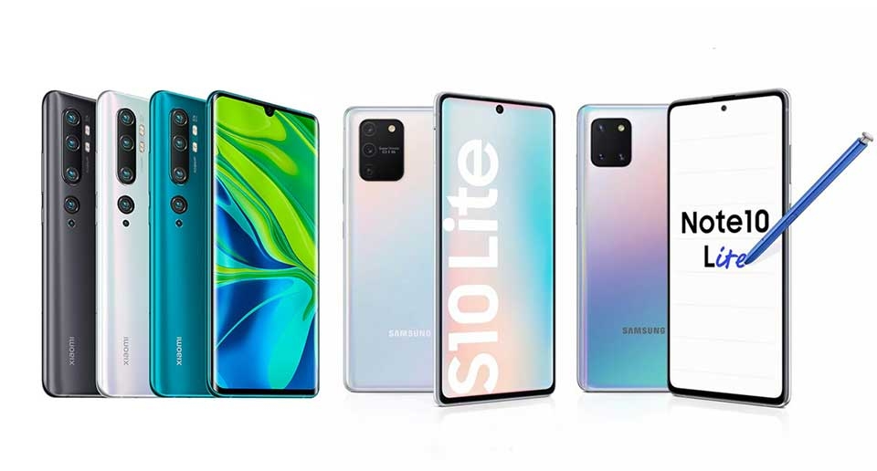 Samsung Galaxy Note 10 Lite vs Xiaomi Mi Note 10 vs Galaxy S10 Lite