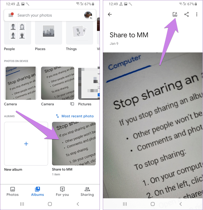 chuyển hình ảnh google photos