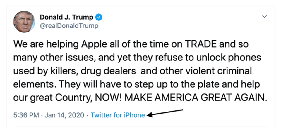 Sau FBI, đến lượt ích thân ông Trump yêu cầu Apple hỗ trợ mở khóa iPhone