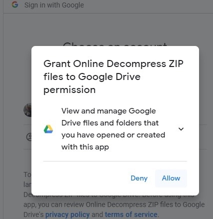 giải nén trên google drive