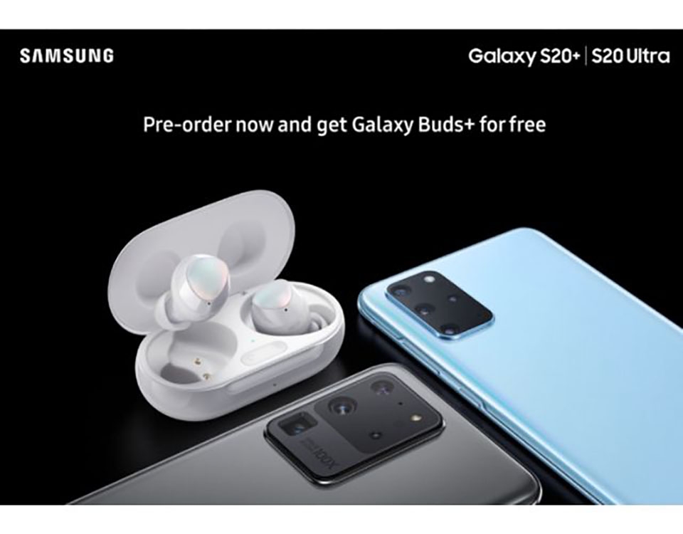 Galaxy Buds+ sẽ được tặng kèm cho khách hàng đặt trước Galaxy S20+ và S20 Ultra Galaxy Buds+ sẽ được tặng kèm cho khách hàng đặt trước Galaxy S20+ và S20 Ultra