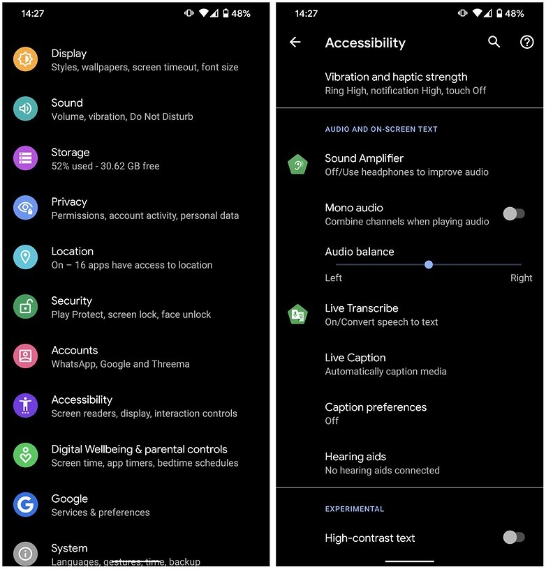 sound amplifier android 10