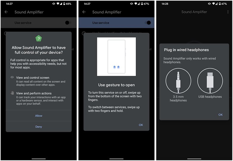 sound amplifier android 10