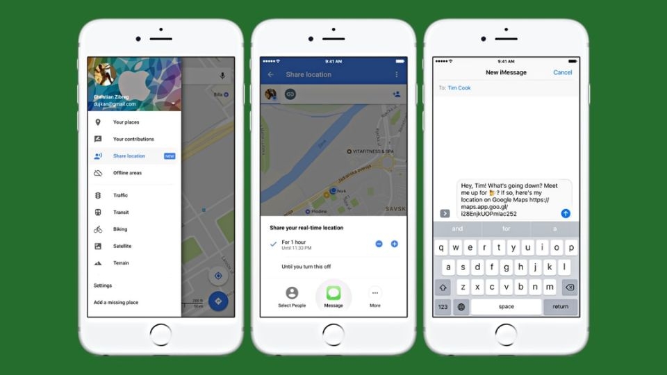 Cài đặt các thông tin để chia sẻ