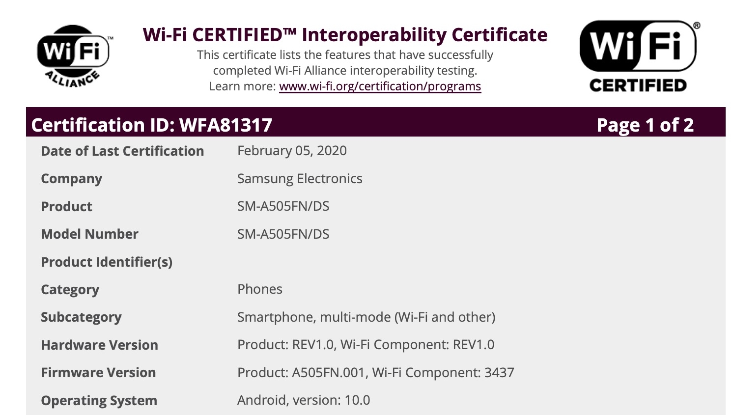 Galaxy A50