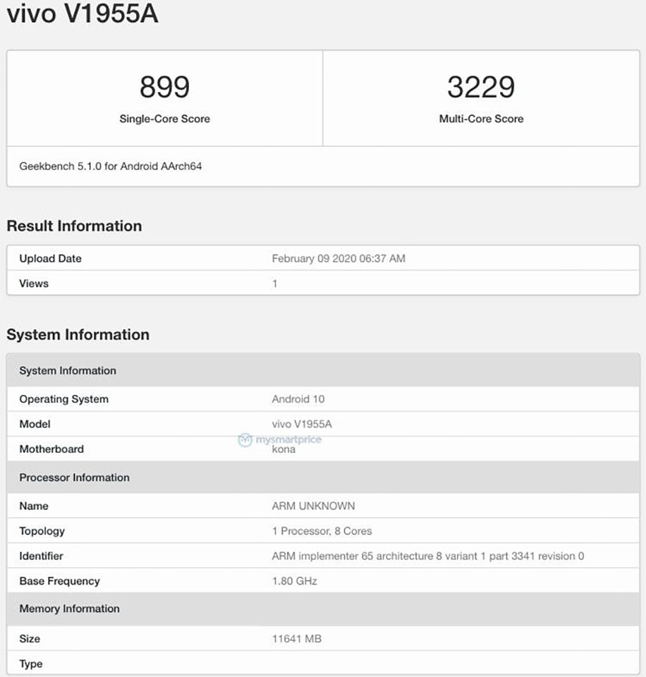 iQOO 3 5G xuất hiện trên Geekbench