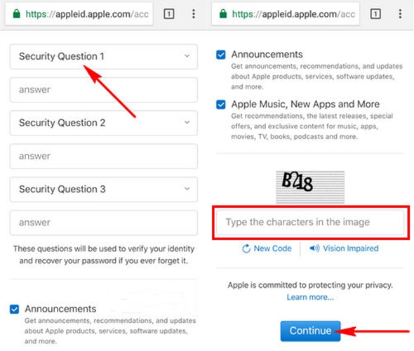Hướng dẫn tạo tài khoản iCloud trên Android 3