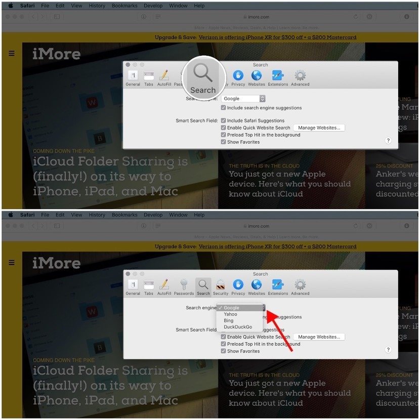 Cách thay đổi trình tìm kiếm mặc định của Safari 05