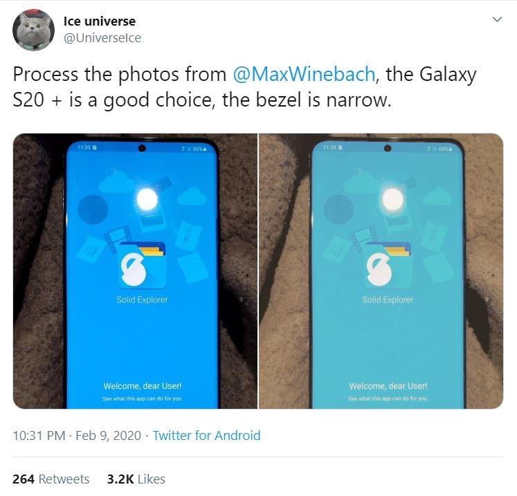 Hình ảnh rò rỉ thực tế Samsung Galaxy S20+ với màn hình đang mở 33