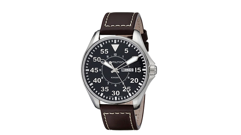 Hamilton H64611535 Khaki King Pilot Black