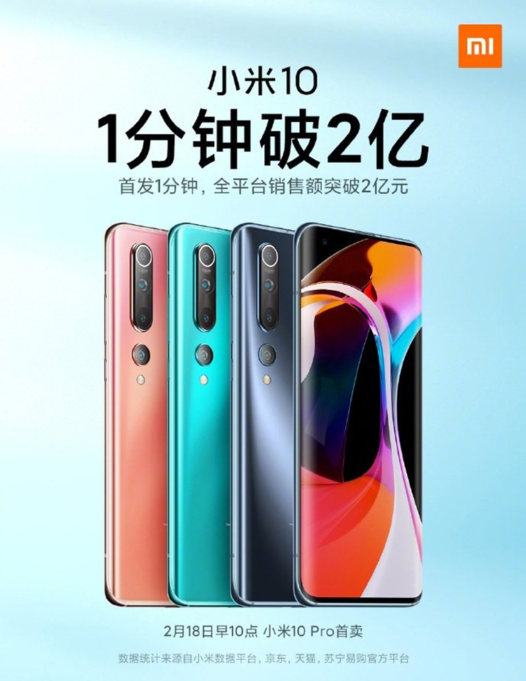 Xiaomi Mi 10 cháy hàng
