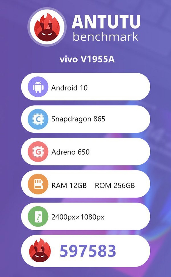 iQOO 3 xuất hiện trên AnTutu
