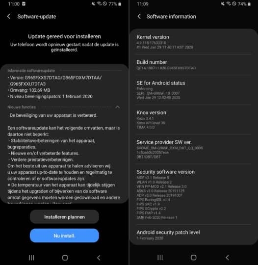 Samsung phát hành bản vá Android tháng 2/2020 cho Galaxy S9 và Galaxy S9+